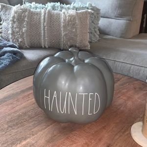 SOLD Rae Dunn “Haunted” pumpkin ceramic